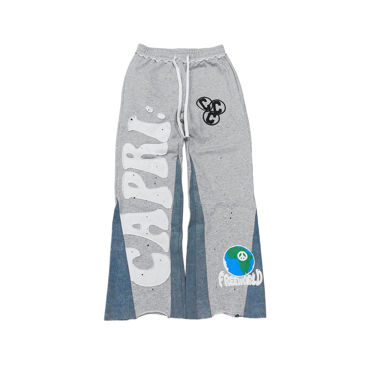 DENIM FLARED SWEATS., image 4 of 6