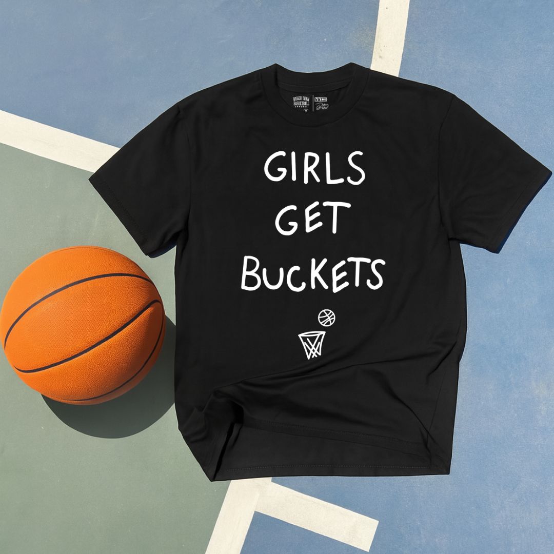 Girls Get Buckets - T-Shirt - Black, image 3 of 5