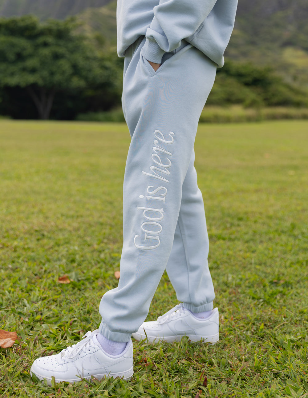 God Is Here Unisex Sweatpant, image 1 of 5