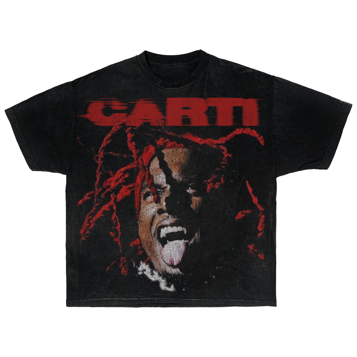 Playboi Carti Streetwear Tee Short Sleeve Red And Black Graphic Shirt For Fans Everywhere, image 1 of 2
